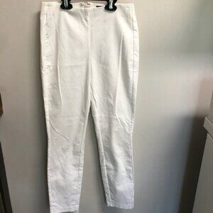 RAG & BONE White Elastic Waist Back Zip Pocketless Ankle Trouser Pants Size 2